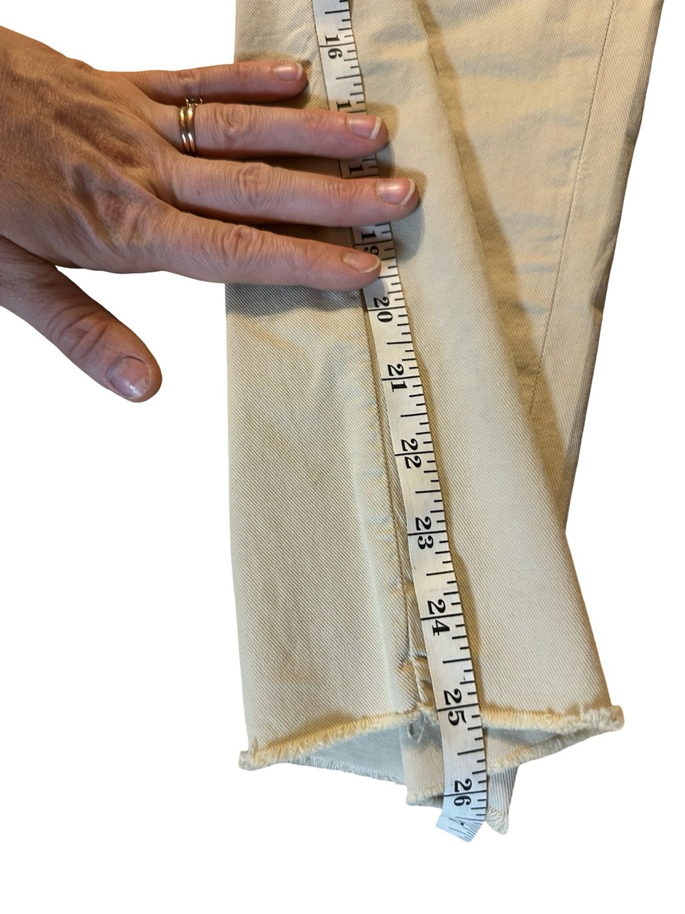 Frank and Eileen WICKLOW Size 4 Italian Chino Pants Khaki Retail $288 Cotton - Picture 13 of 13